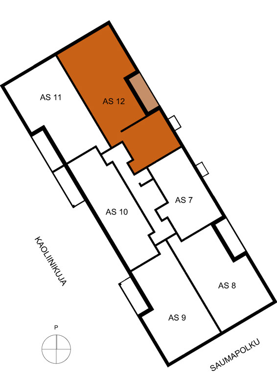 Asunnon A12-13 yhdistetty asuntopohja