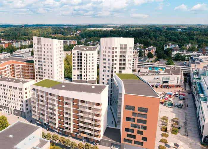 Hartela luonnoskuva myyrmäen alueesta kesäisenä päivänä