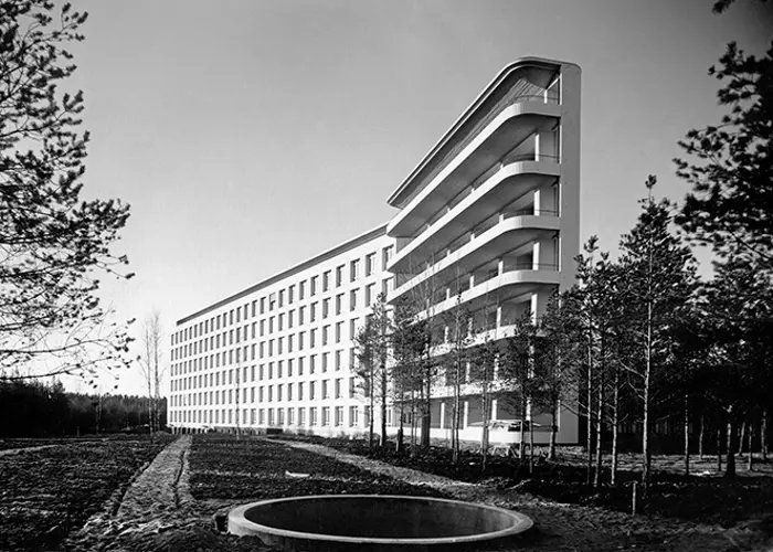 Hartela mustavalkokuva Paimion parantolasta