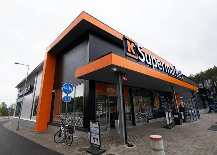 Hartelan rakentaman K-Supermarket Hyppyrin julkisivu
